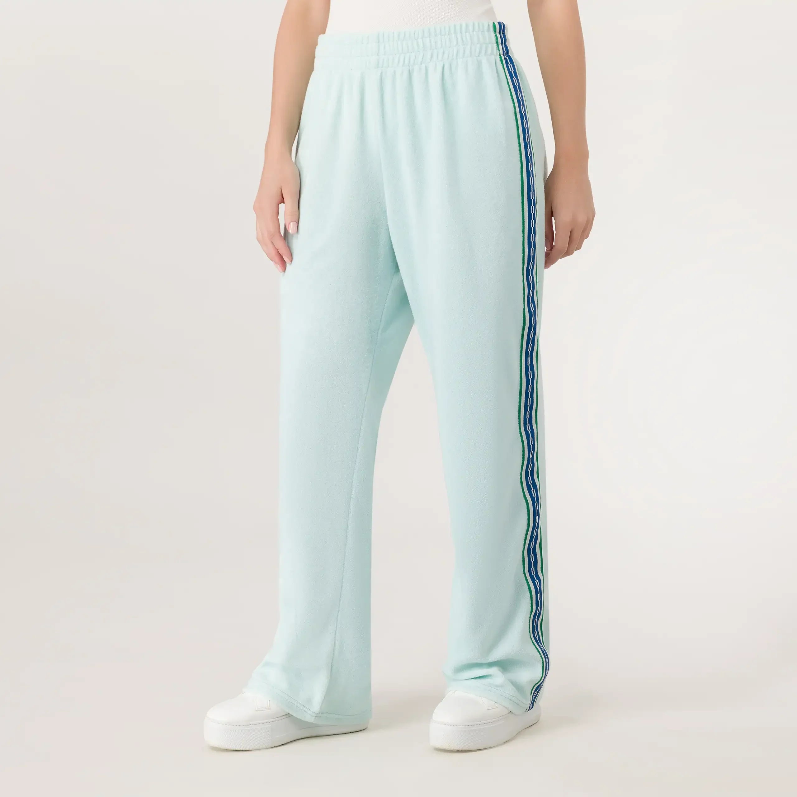 Velour Track Pants - SEASONAL LIGHT BLUE
