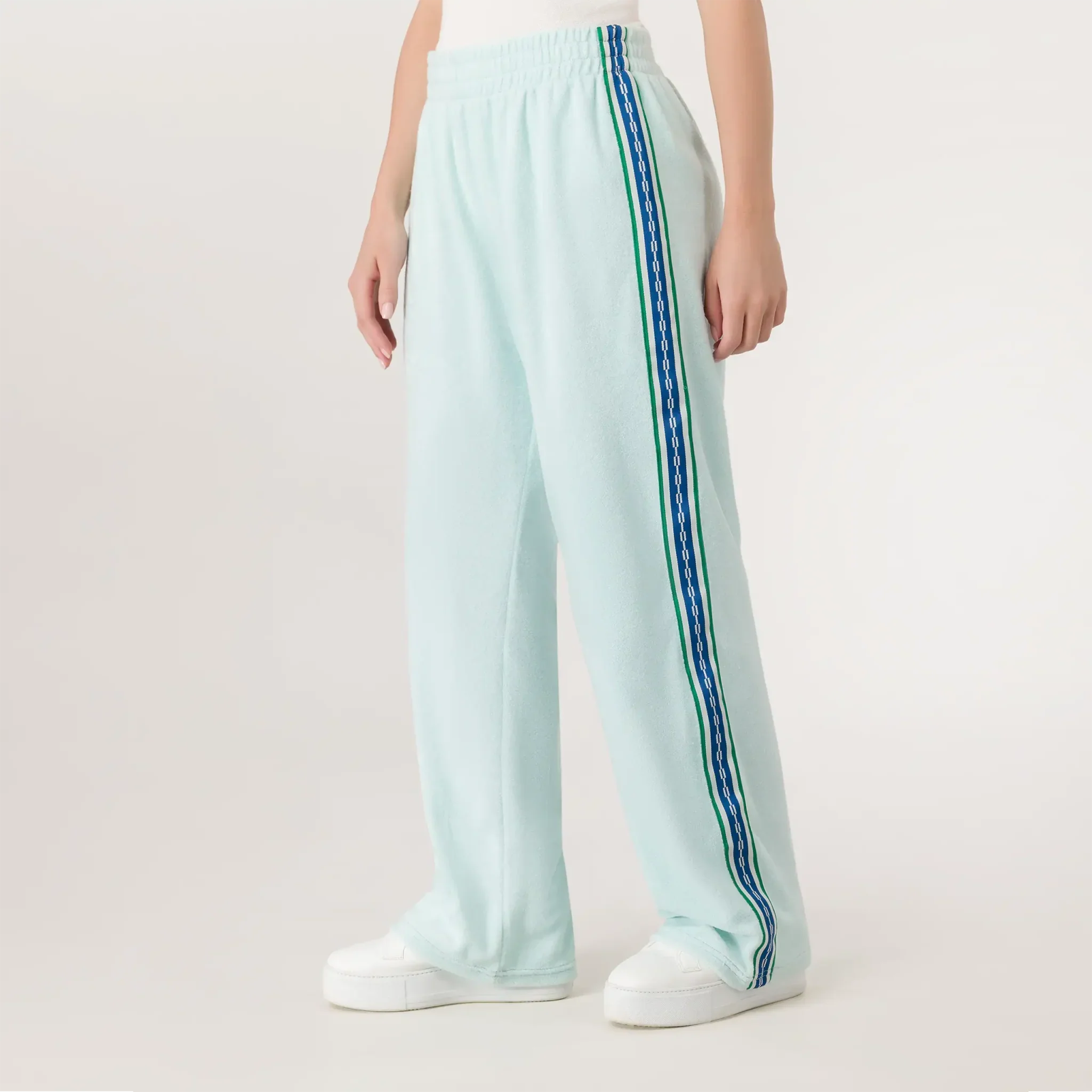 Velour Track Pants - SEASONAL LIGHT BLUE