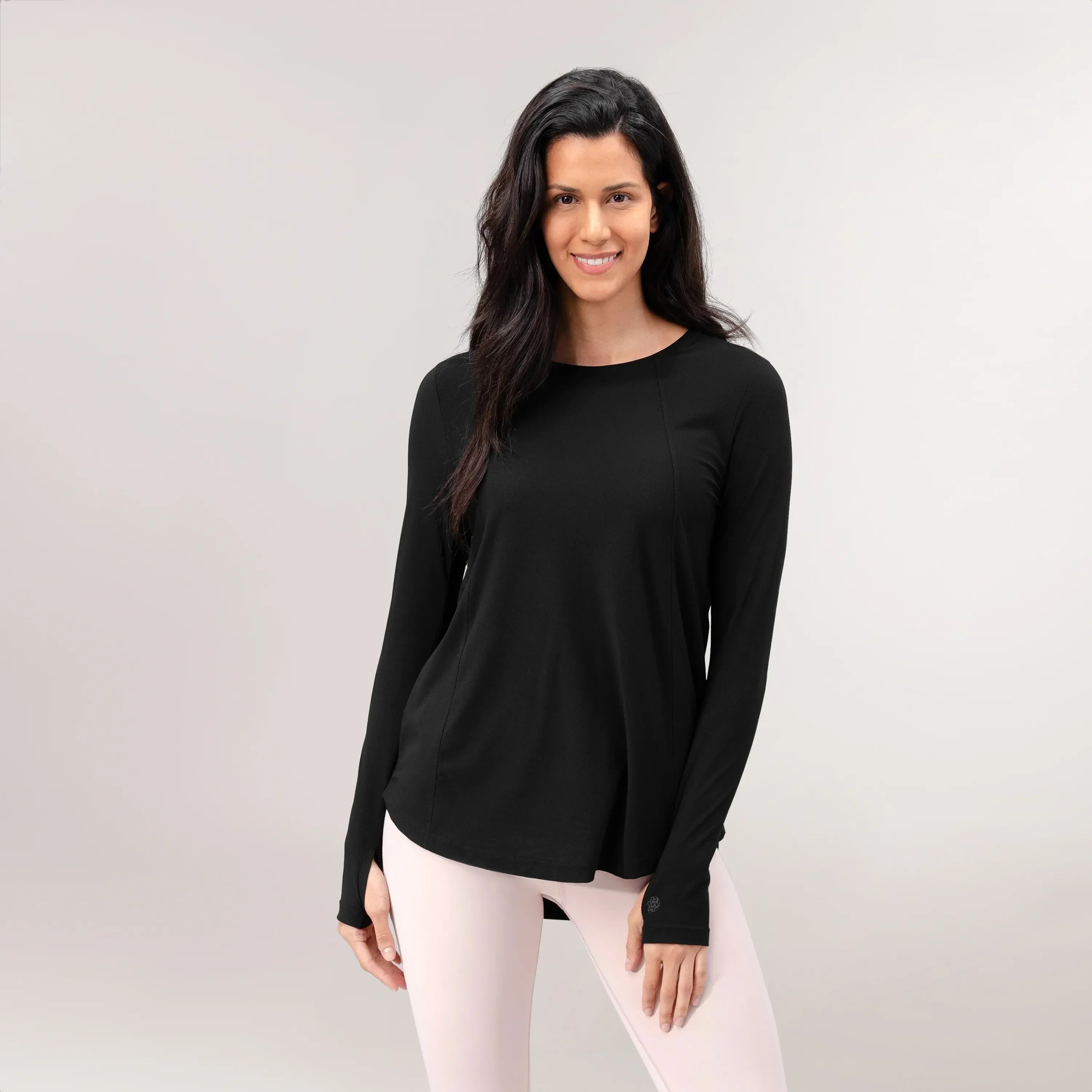 Twirl Long Sleeve Top - CORE BLACK