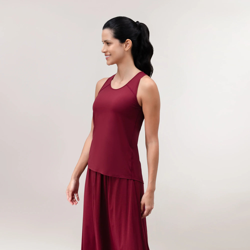 Flow Racerback Top - CORE GRAPE RED