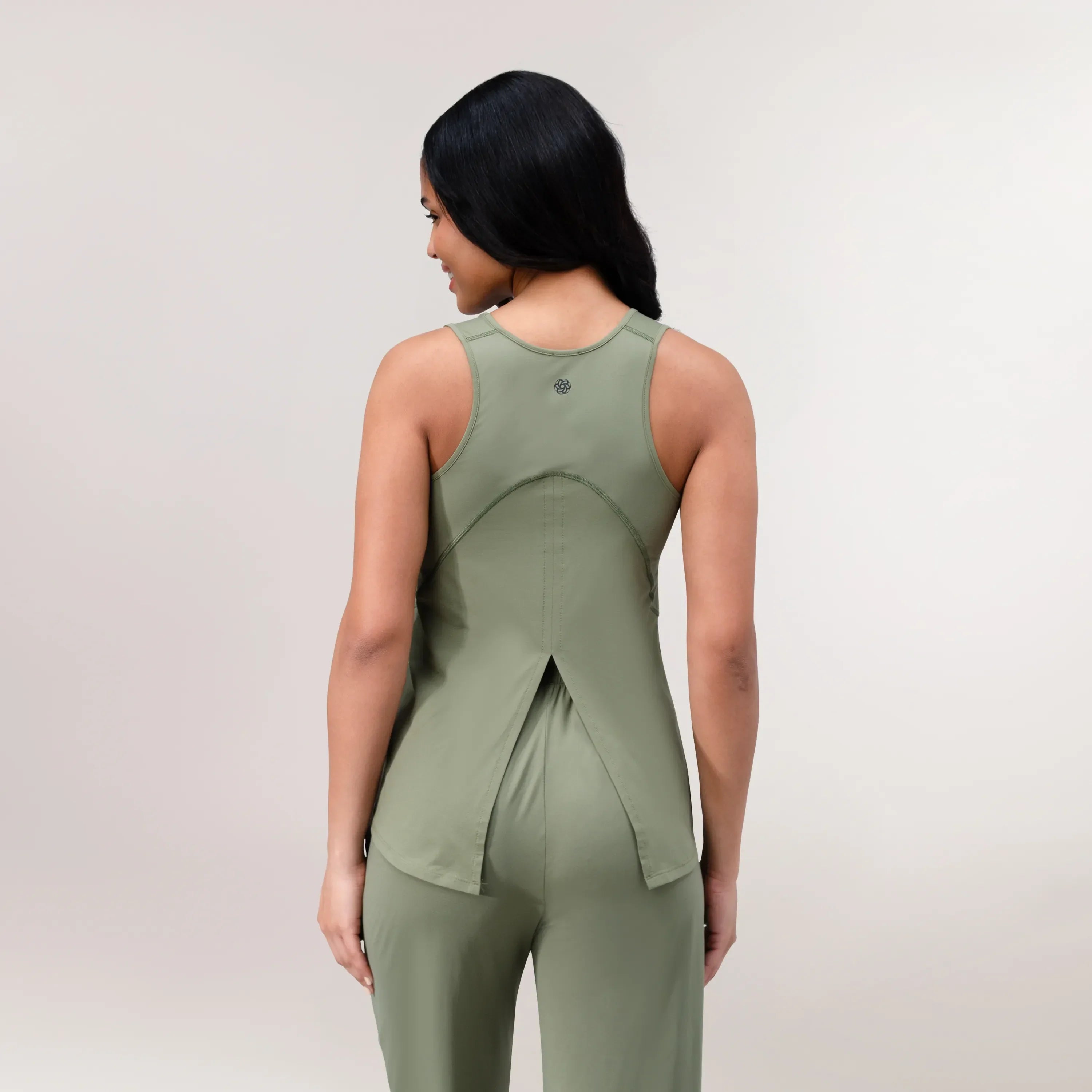 Flow Racerback Top - CORE MUSK GREEN