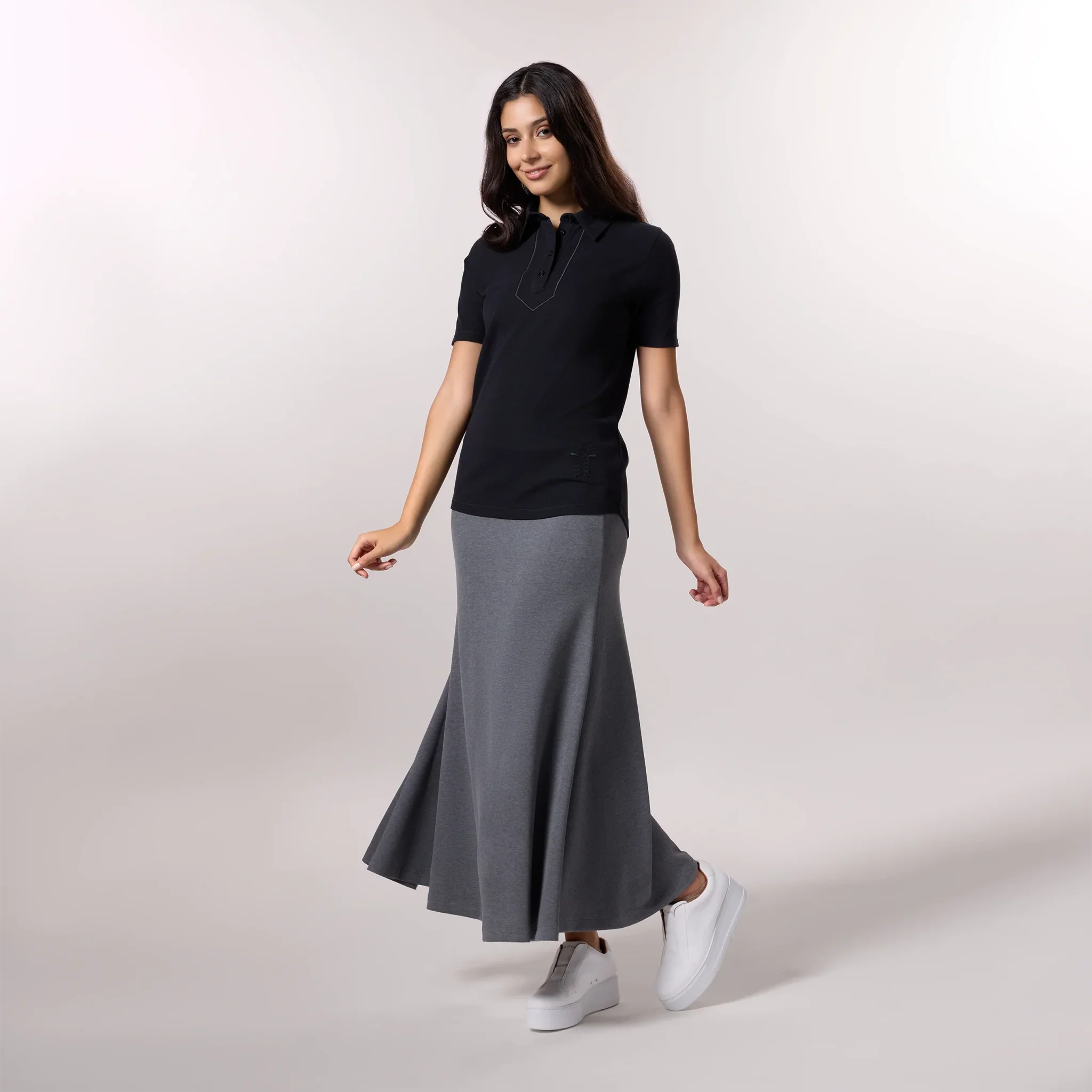 Polo Top - SEASONAL BLACK